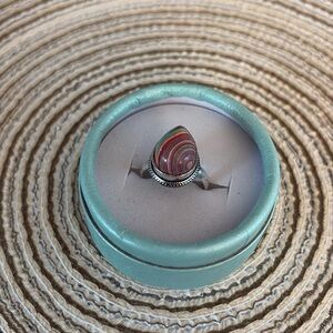 New Silver Plated Handmade Boho Ring Size 6.5